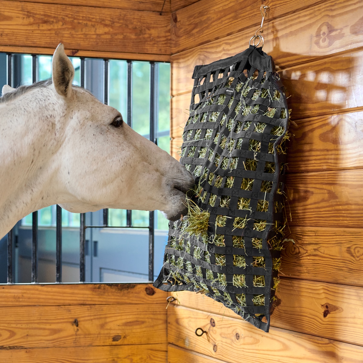 Majestic Ally Slow Feed Hay Bag for Horses, Adjustable Travel Feeder f –  Majestic Ally Products